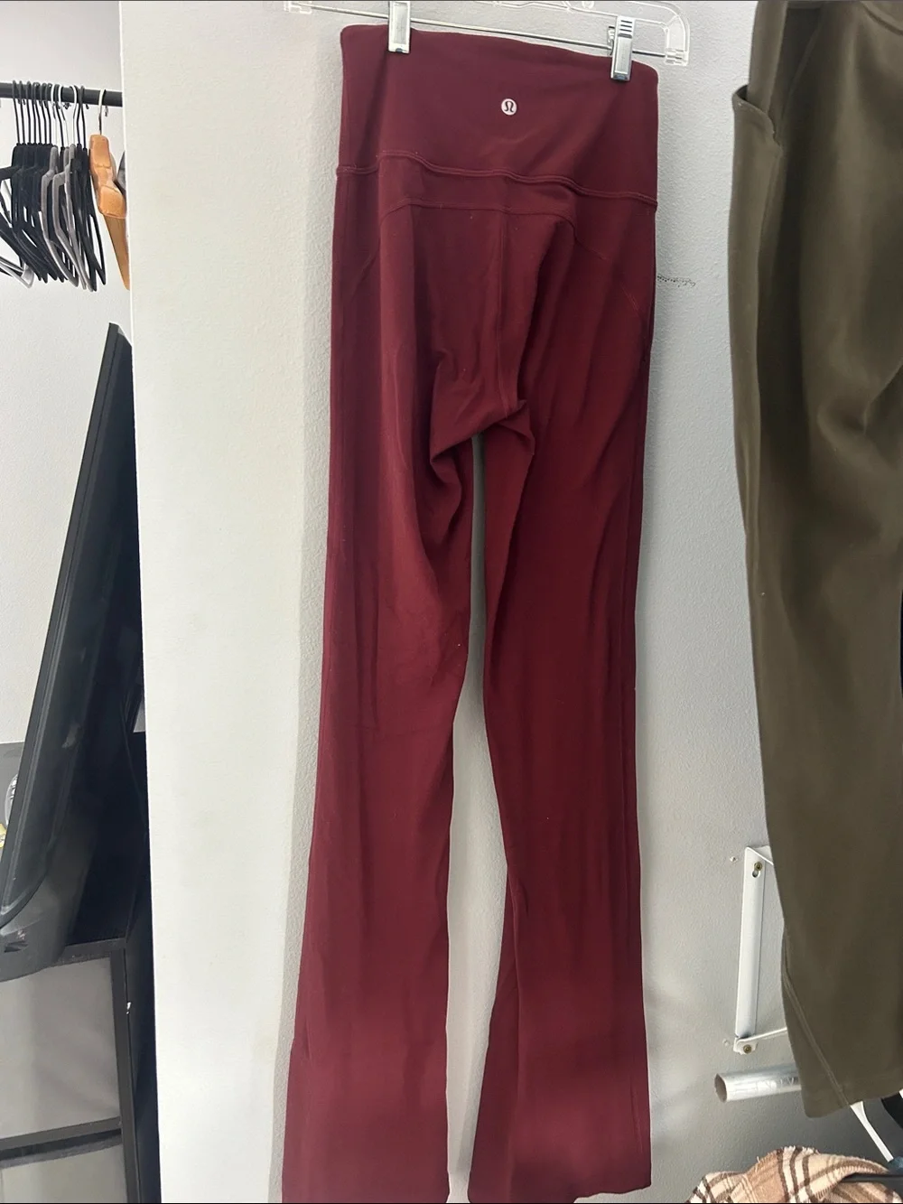 Lululemon High-Rise Leggings in Burgundy & Olive both size 4
